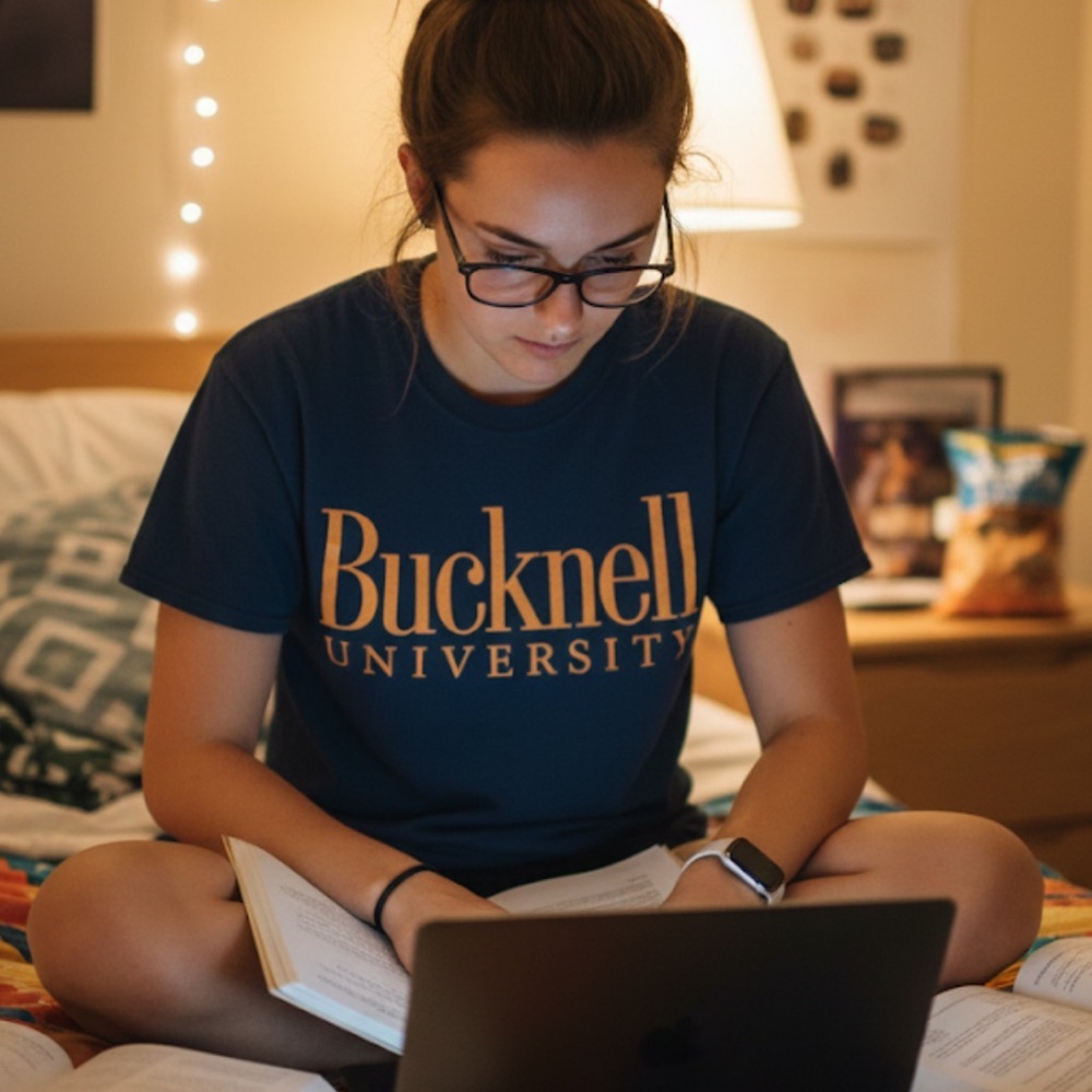 Bucknell University Navy T-Shirt unisex size large
